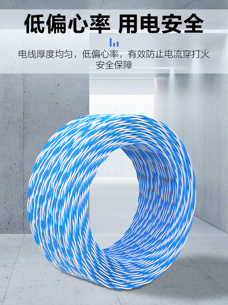 訊浦 藍白電話線 0.4純無氧銅雙絞線 2芯 100米/卷_http://m.oann34.cn_所有產(chǎn)品_第6張