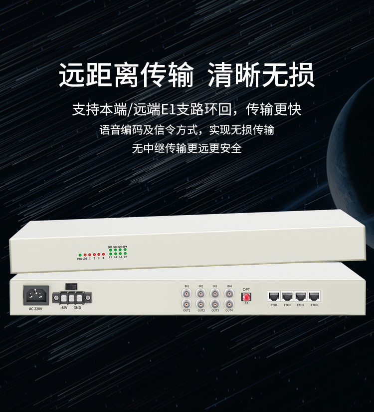 PDH光端機(jī) 4E1+4個(gè)百兆共享網(wǎng)口 4路2M機(jī)架式 單模單纖FC接口 20公里1對(duì) XN-4E1-4F-FC_http://m.oann34.cn_所有產(chǎn)品_第5張